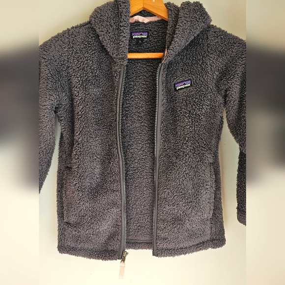 Patagonia Girls Fleece hoodie full zipper pullover Jaquet size 7/8 - Picture 3 of 14